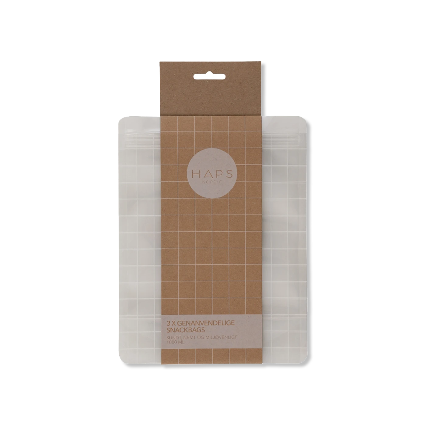 Reusable Snack bag 1000 ml. madkasser