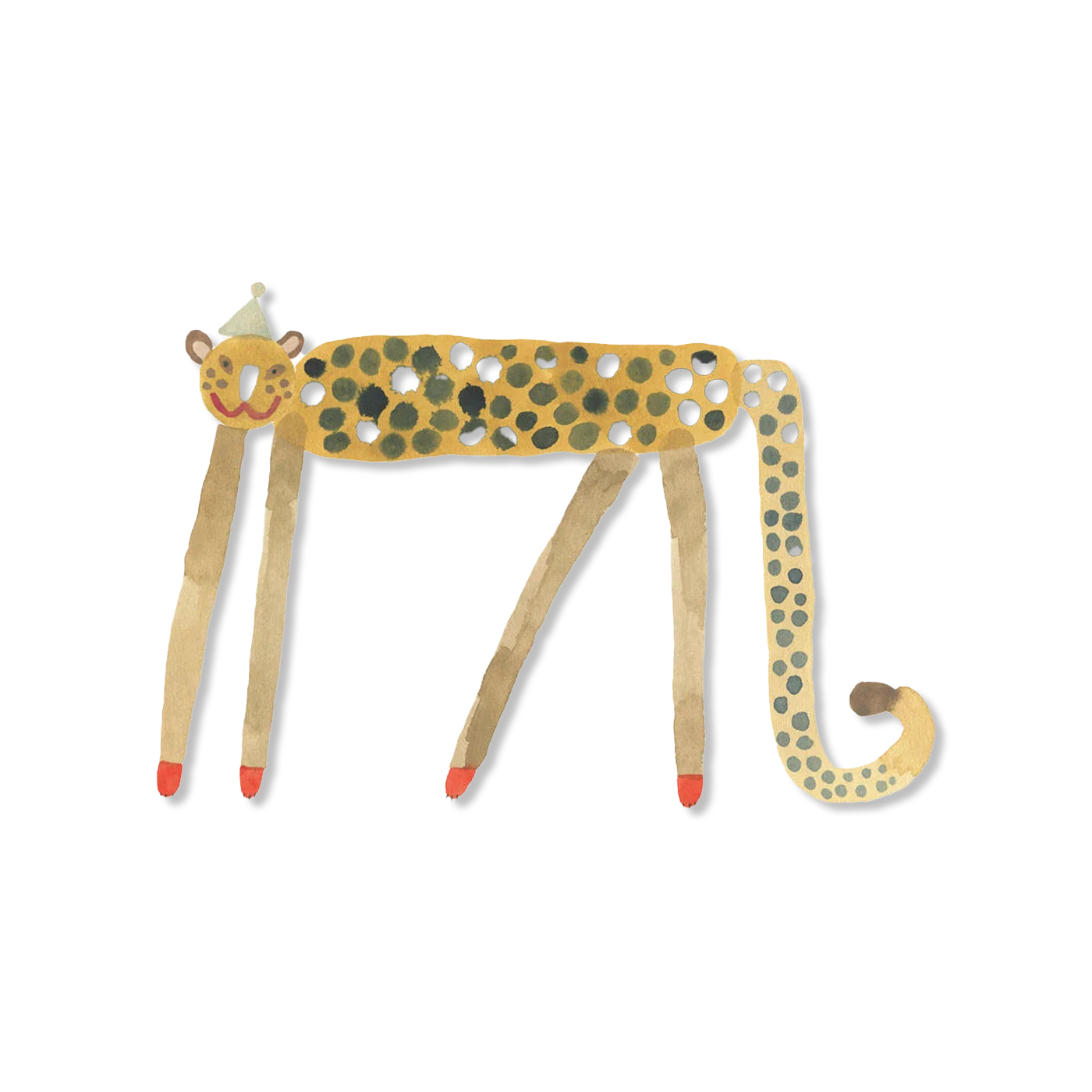 Smiling leopard elvis Plakat