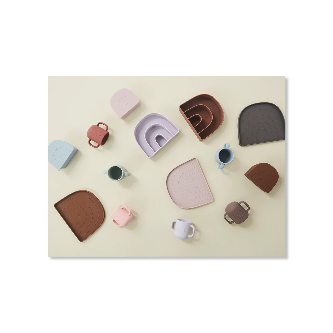 Rainbow kids tableware