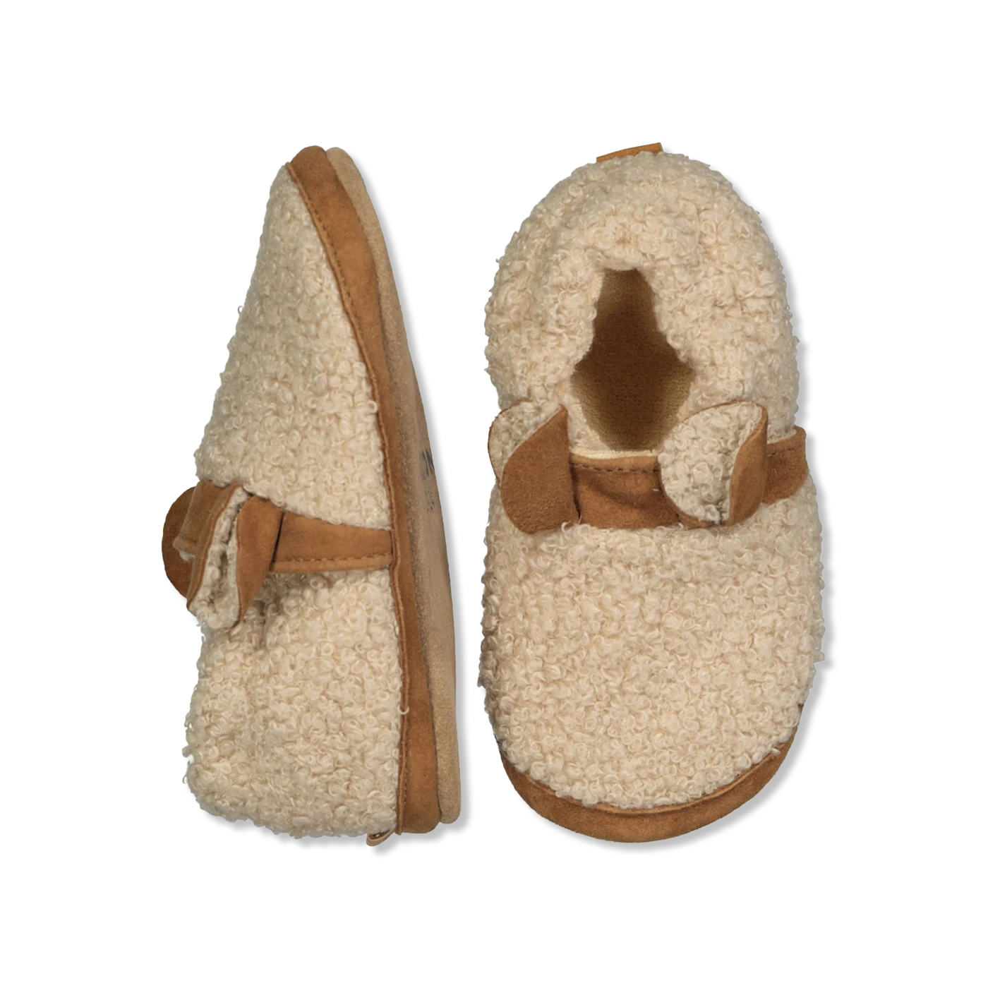 Fuzzy teddy slippers
