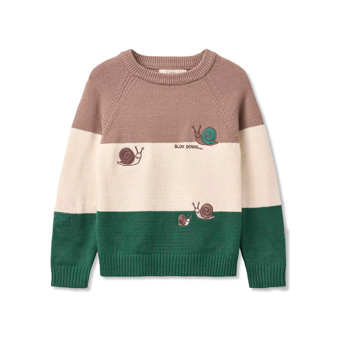 ALON stribet bluse - creme/grøn
