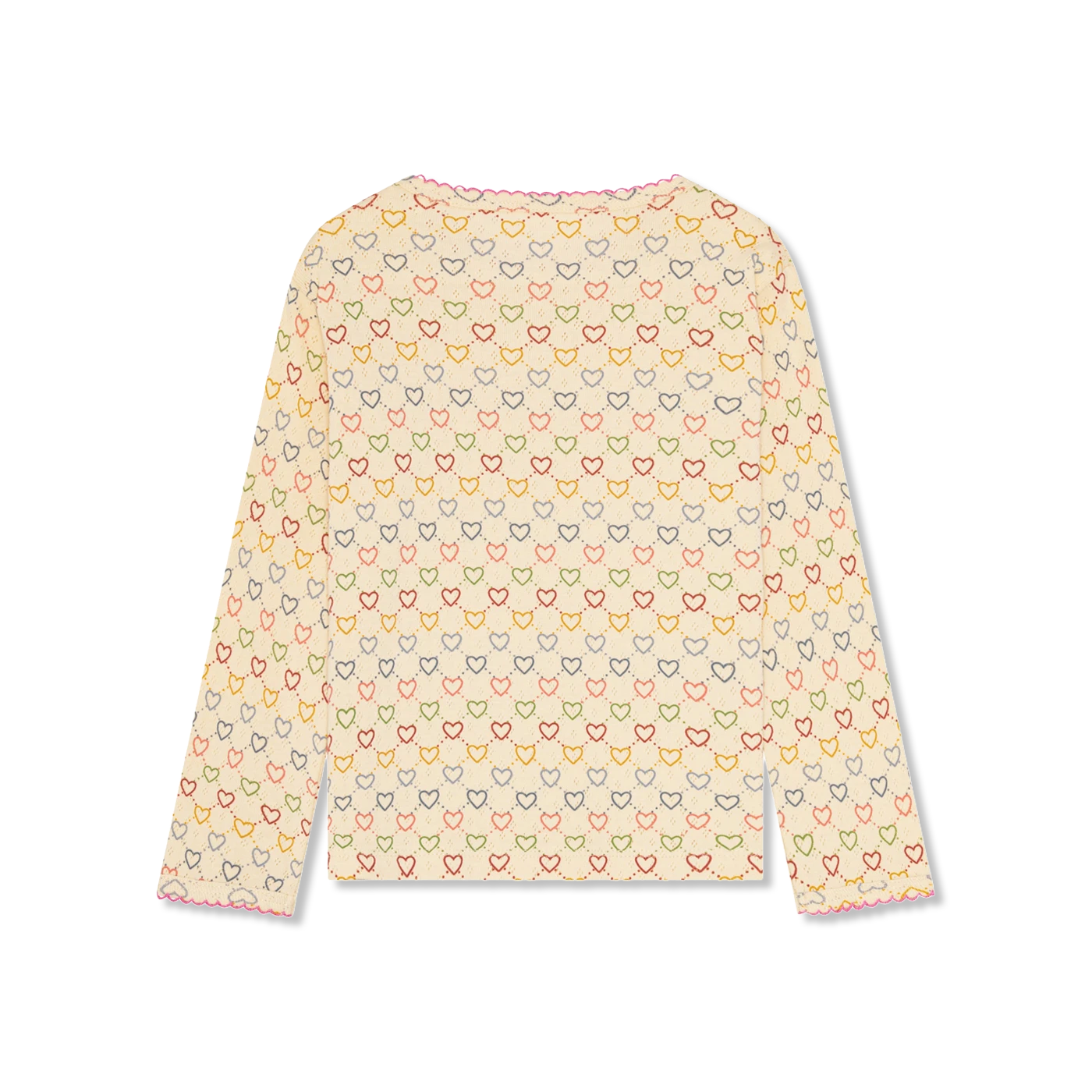 Pointelle hearts Bluse