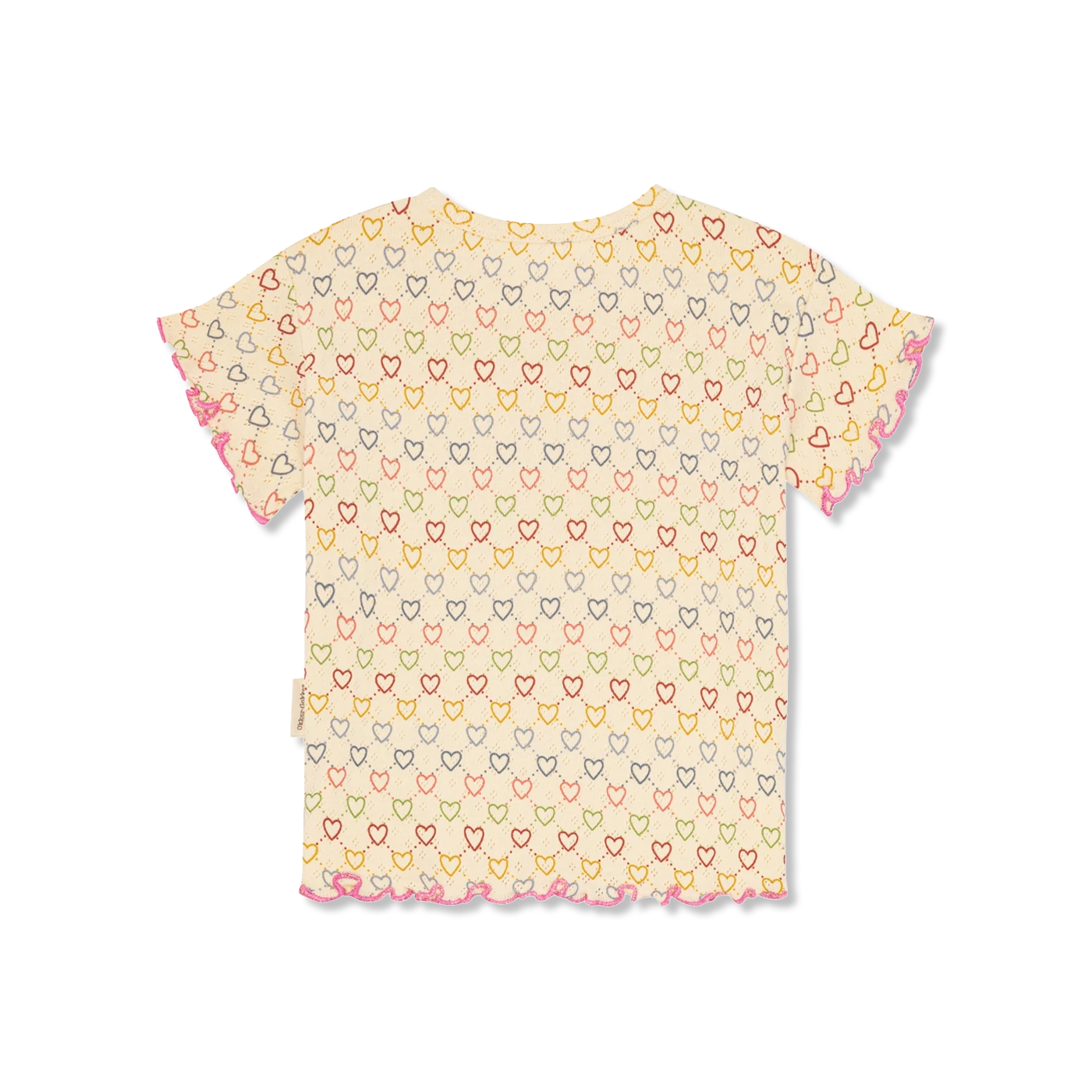 Pointelle hearts T-shirt