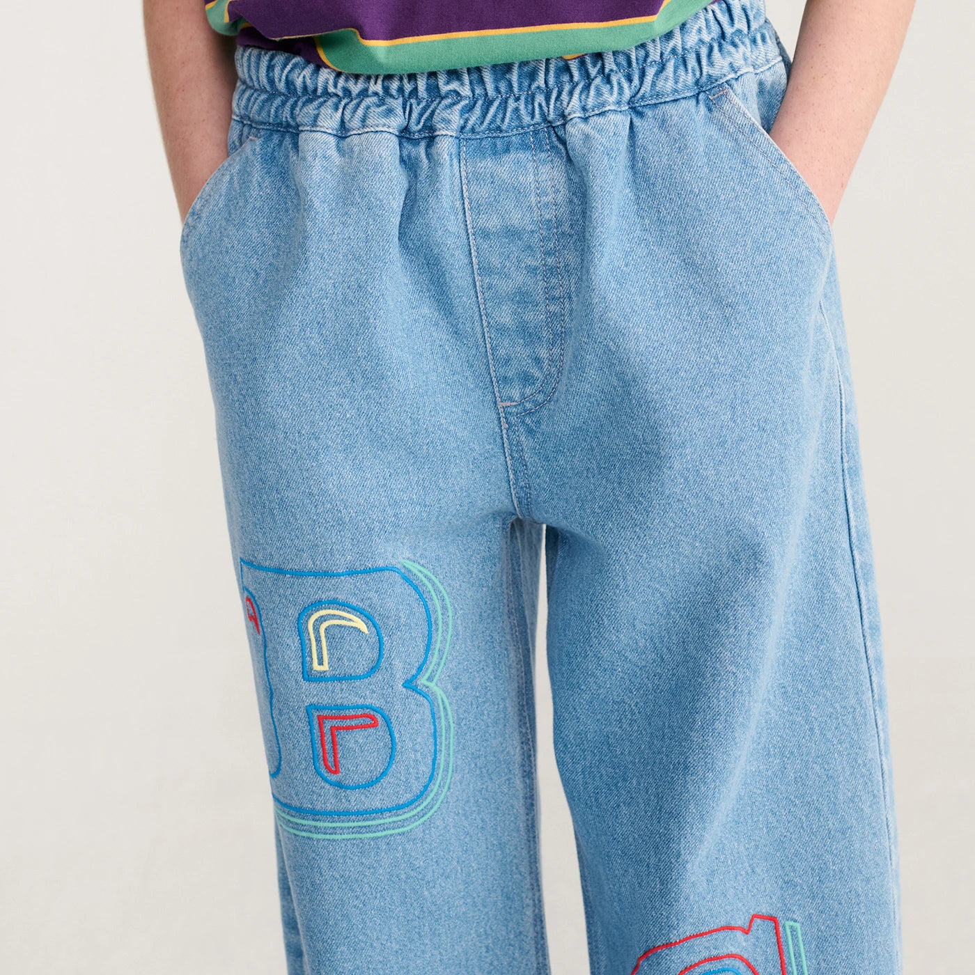 Embossed denim Jeans