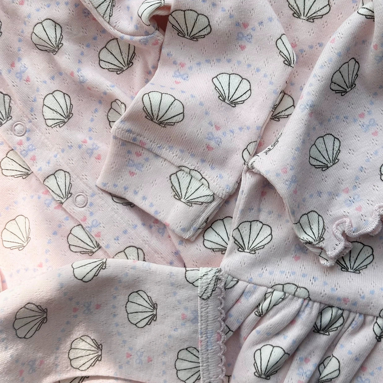 Pointelle bow Bluse